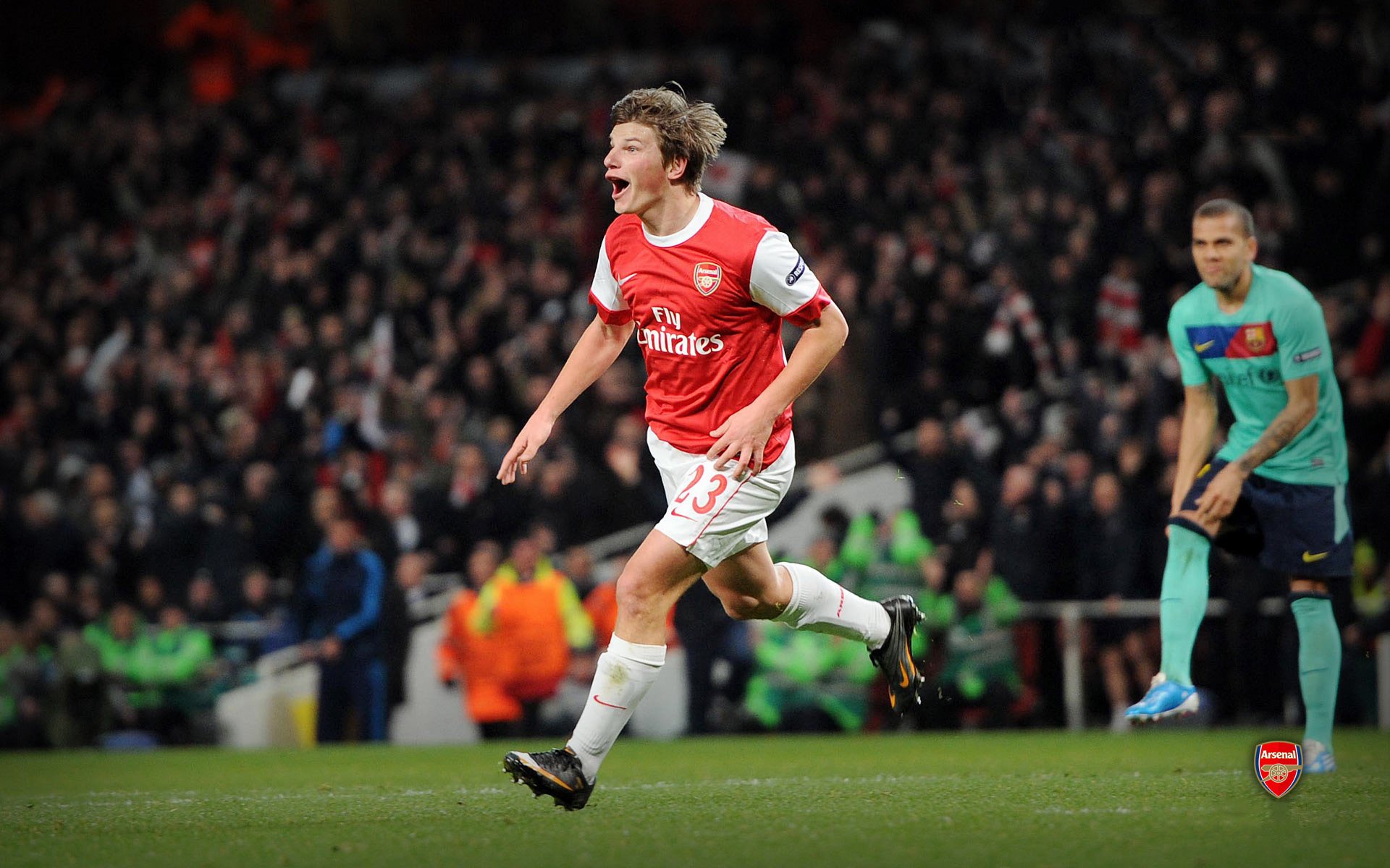 arshavin arsenal fußball dani alves barcelona