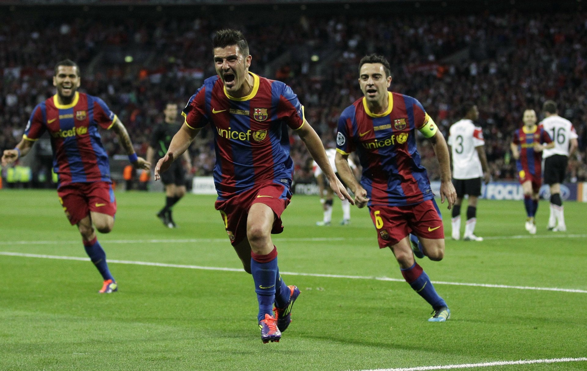 barcelona eurofinal 2011 barcelona champions league villa xavi emotsii gol tío vasya