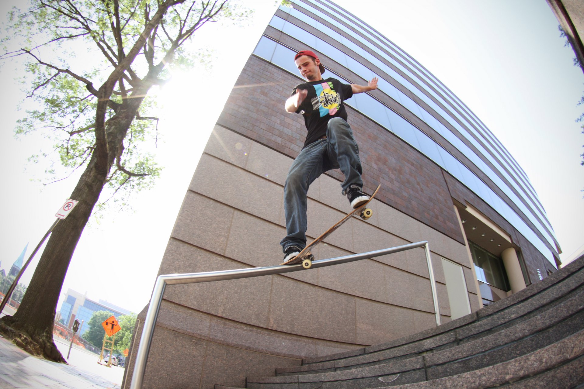 planche à roulettes skate sean cullen grind tordu