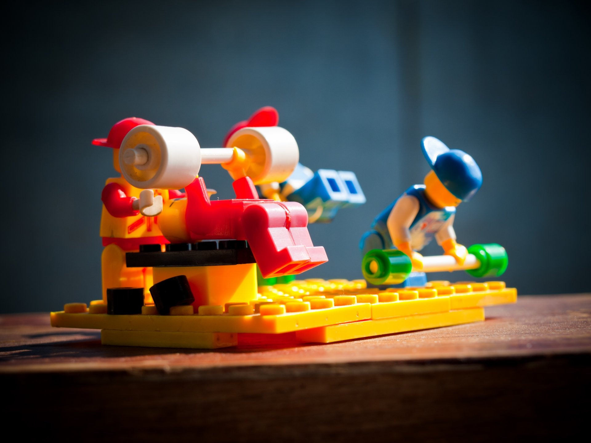 pitching lego a dondolo sport giocattoli costruzione macro panca bilanciere