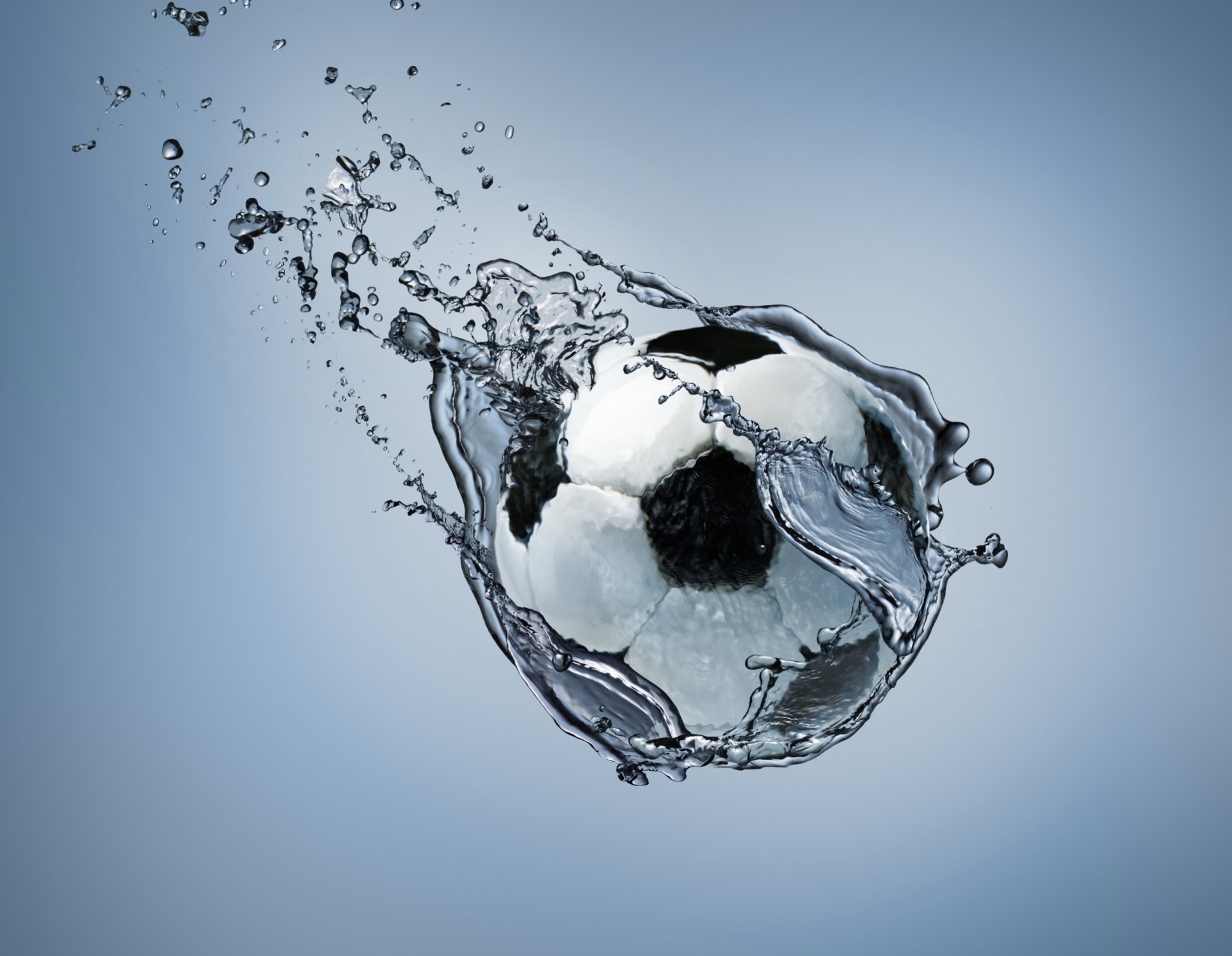 fútbol abstracción bola movimiento agua