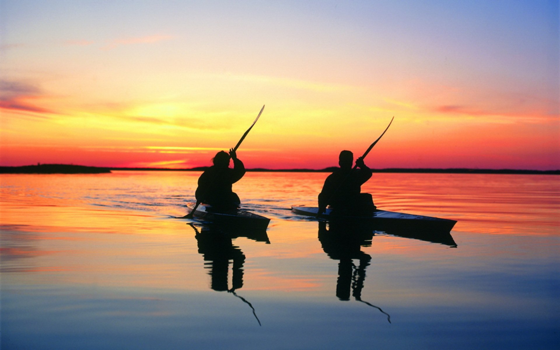 lake sunset boat