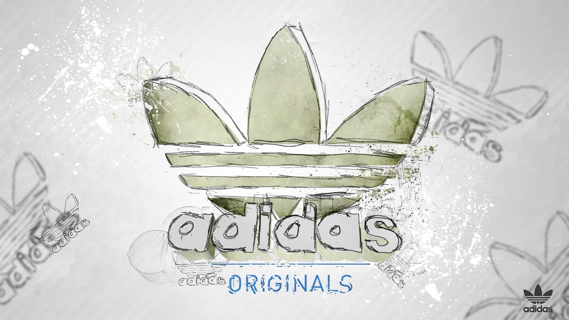 adidas originals deporte estilo marca logotipo signo dibujo sketch patrones líneas marca logotipo imagen modelos líneas 1920x1080