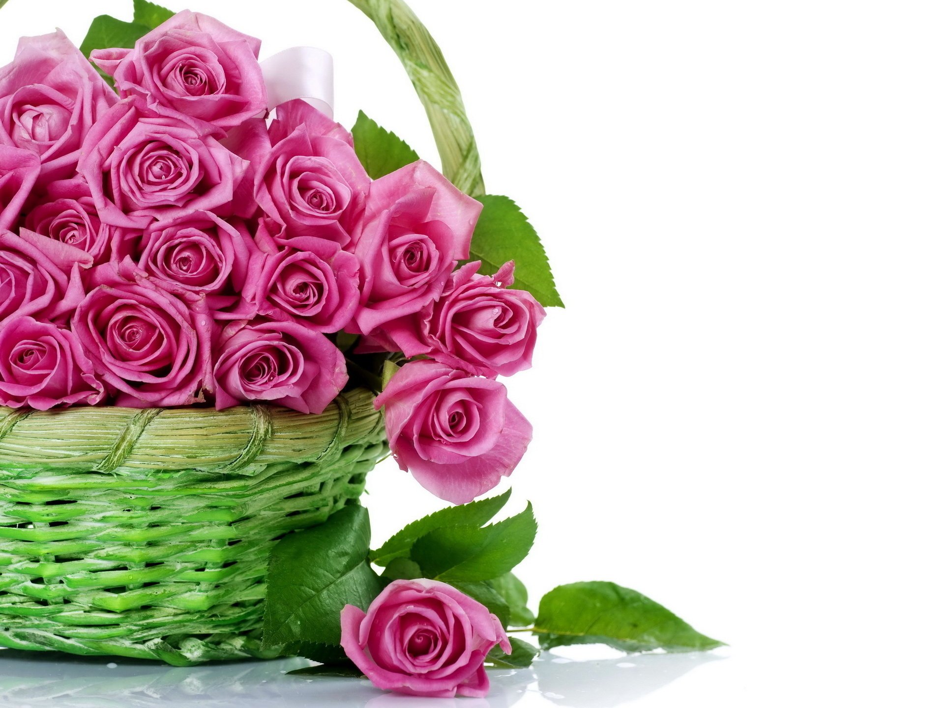 flowers roses pink beautiful basket bouquet basket