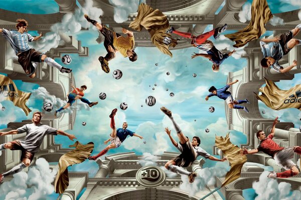 Beckham, Messi, Zidane, Cisse, Kaka in Adidas ads