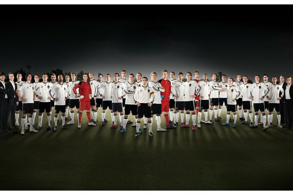 Das Team der Fußballer der deutschen Nationalmannschaft