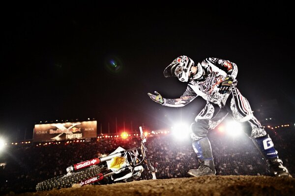 Moto cross, stadion był pełny