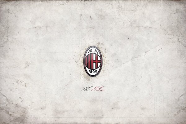 Emblema rosso e nero del Milan Football Club