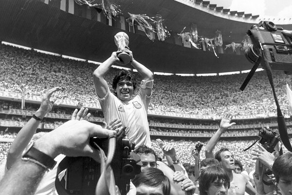 Copa Maradona Argentina en blanco y negro