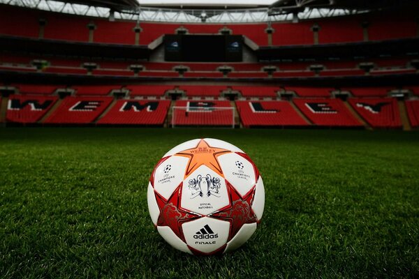 Football Ligue des Champions sur le terrain de la balle décide du sort des tribunes jubilent