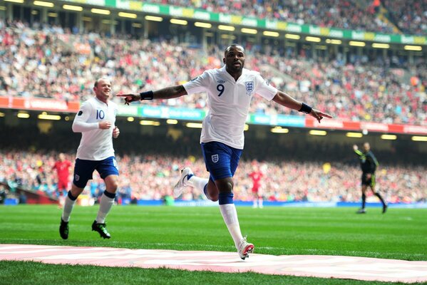 Runner Daren Bent at Wembley Stadium. 