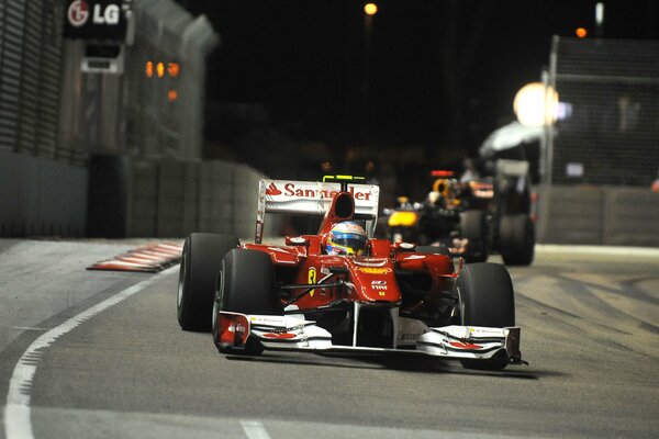 Rennwagen. Grand Prix von Singapur 2010