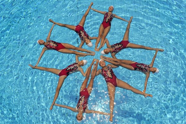 Natación sincronizada y nuevas figuras