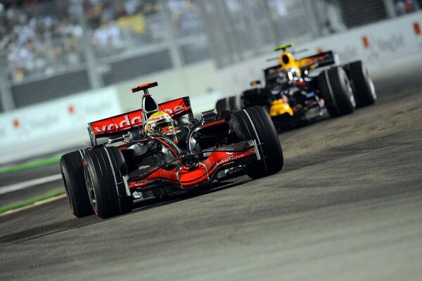 Formule 1-course sur piste