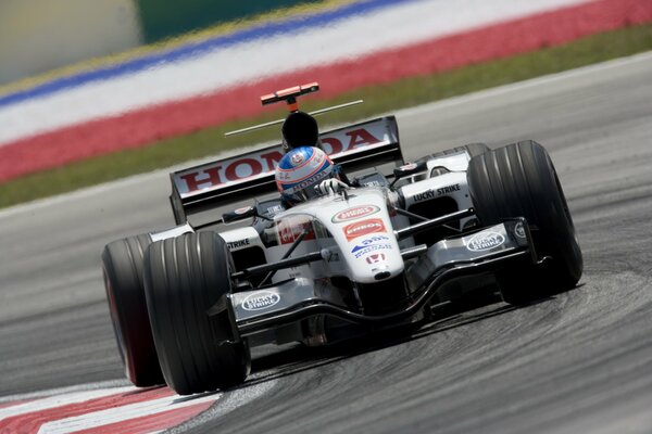 Jenson Button on the Formula One circuit