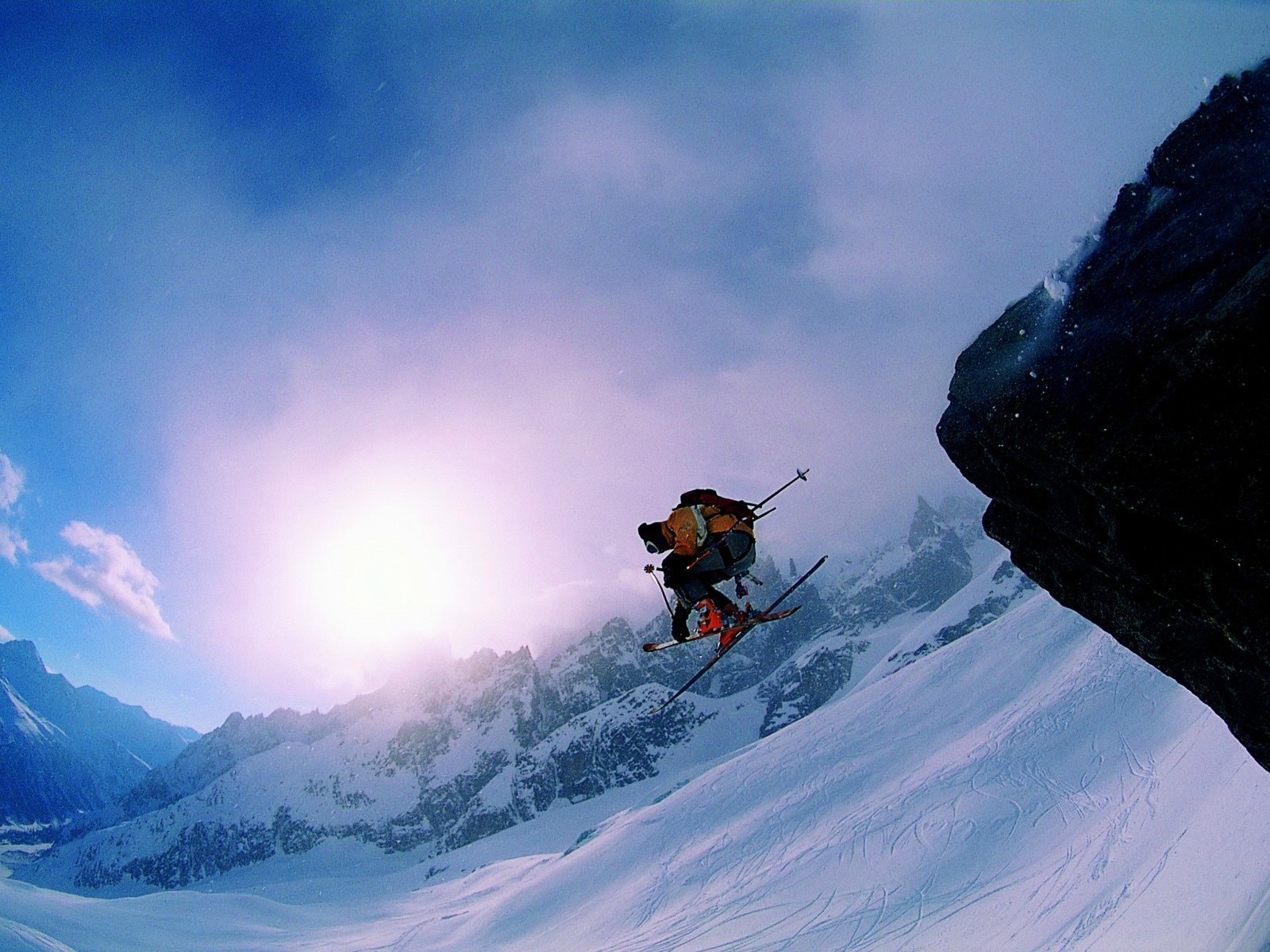 mountain snow skier