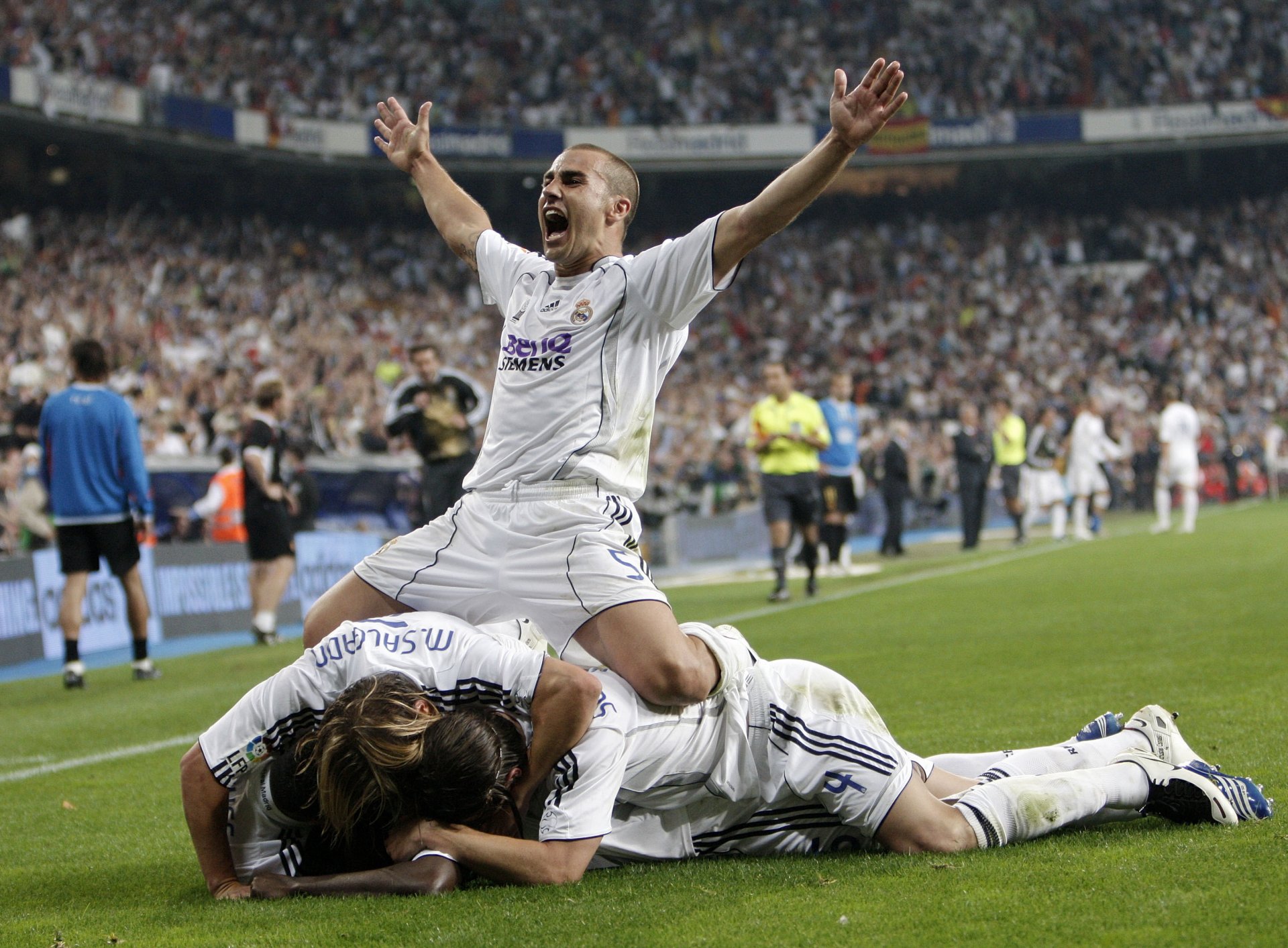 real madrid stade cannavaro victoire but joie