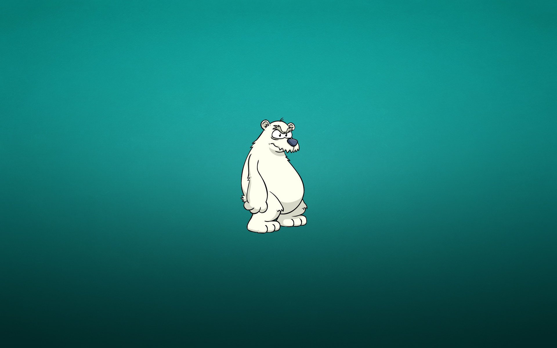 polar bear minimalism bear charity bluish background