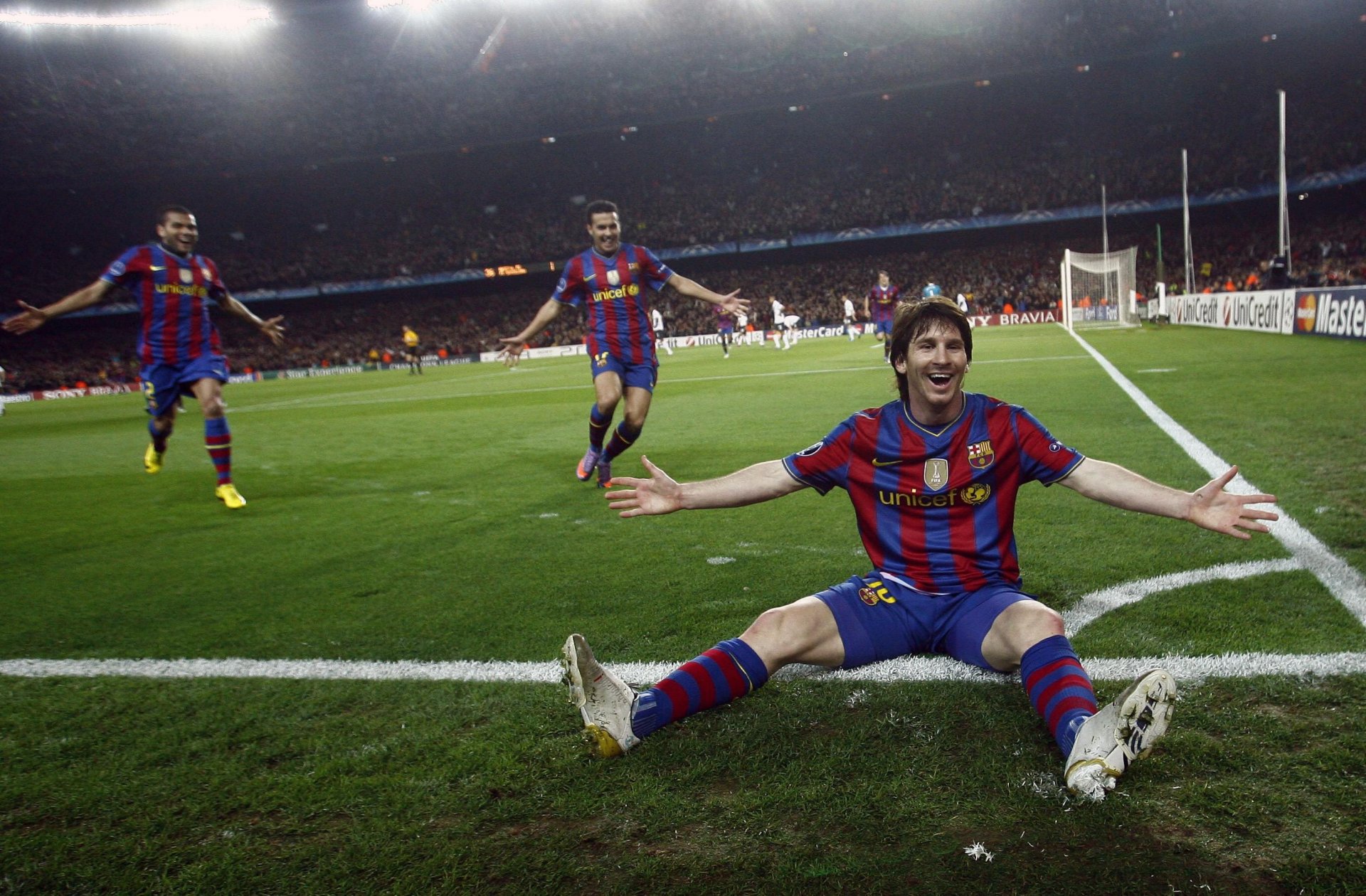 lionel messi footballeur barcelone football argentine joueurs terrain stade santiago bernabeu spectateurs fond d écran