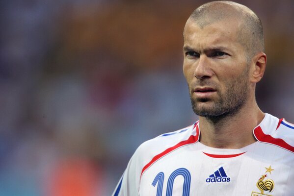 Footballer Zidane is a star on the field!