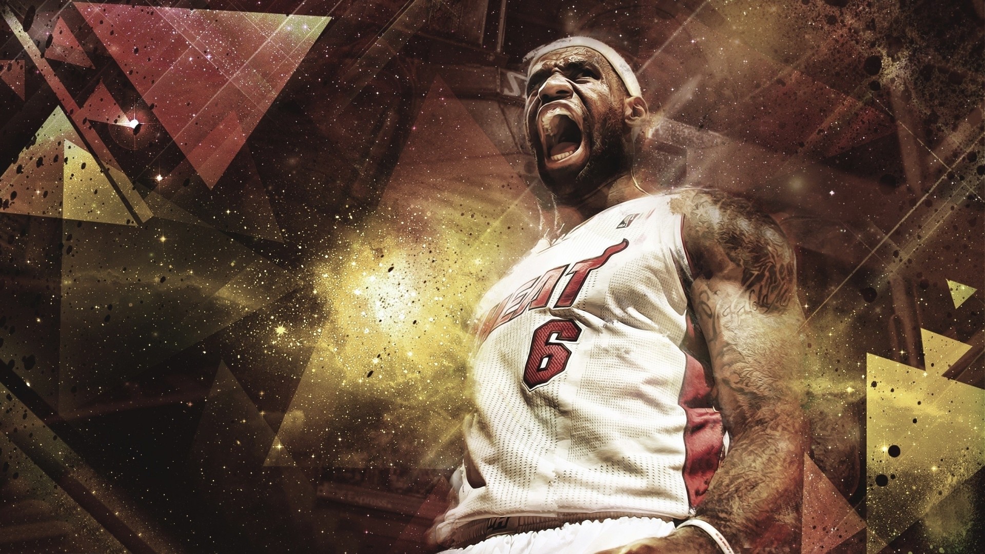 miami heat lebron james tatouage cri basket-ball nba joueur