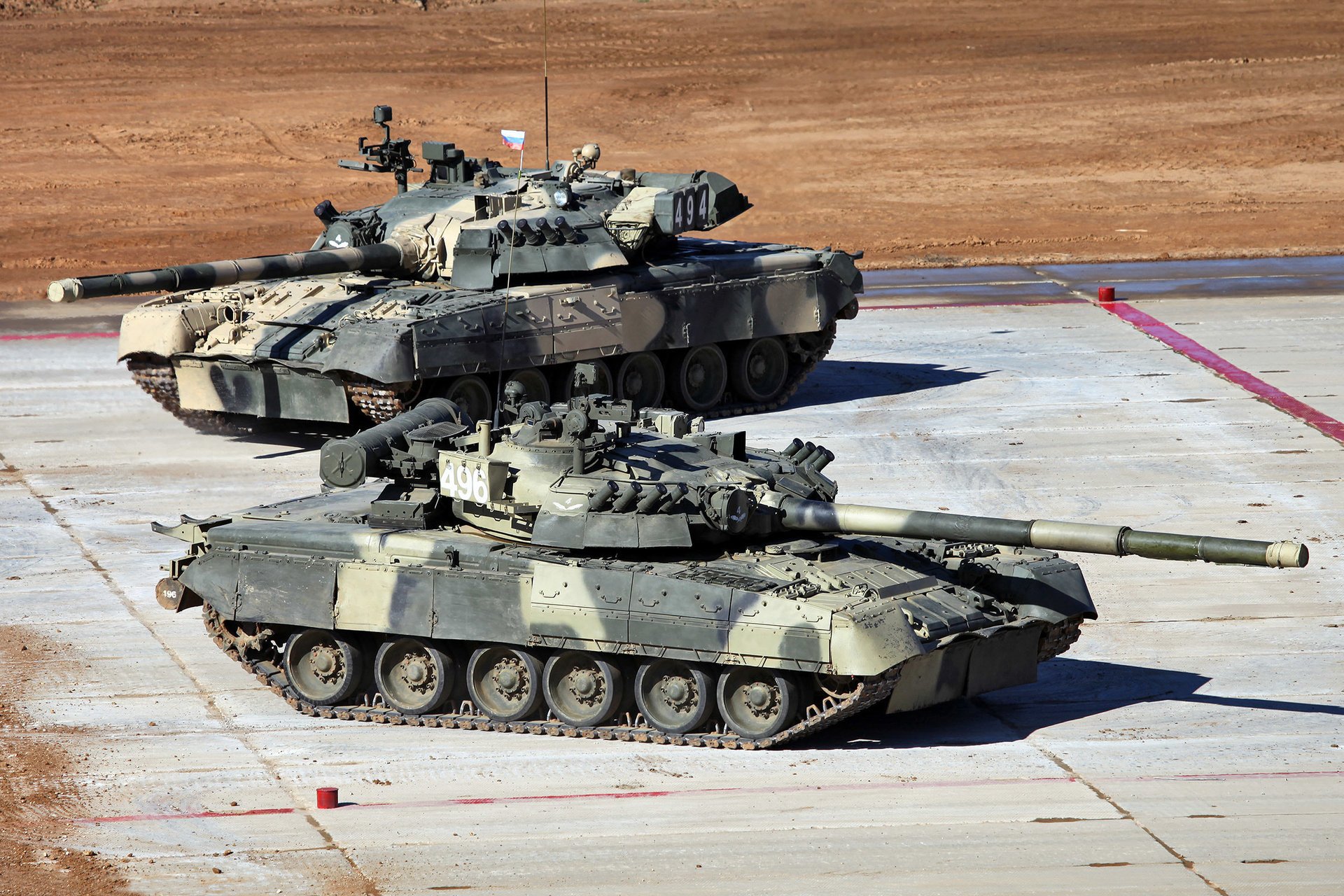 près de moscou alabino 2-th réservoirs t-80u polygone