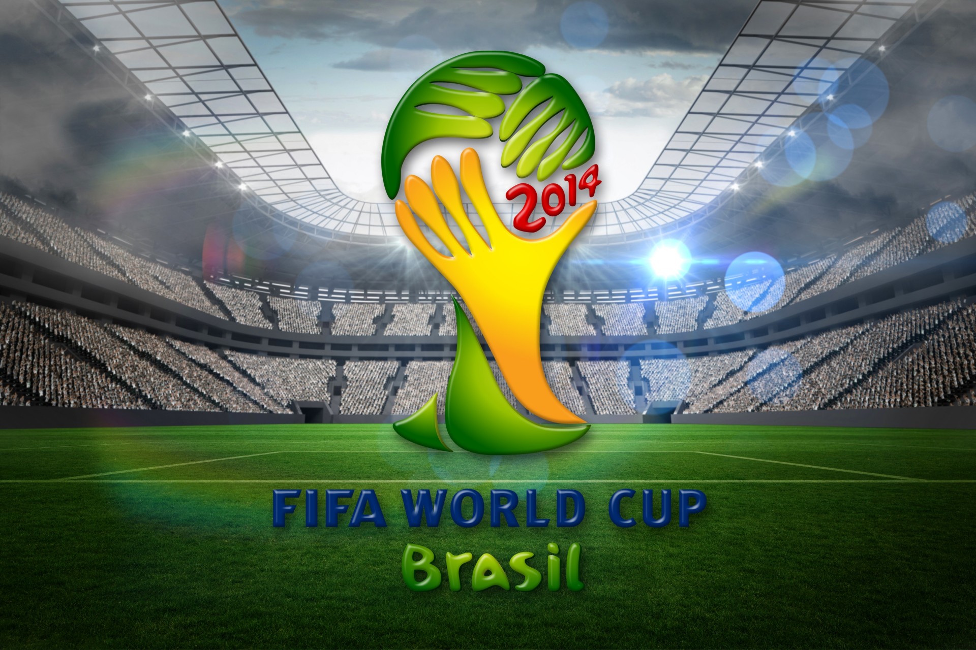 world cup stadium flag football fifa 2014