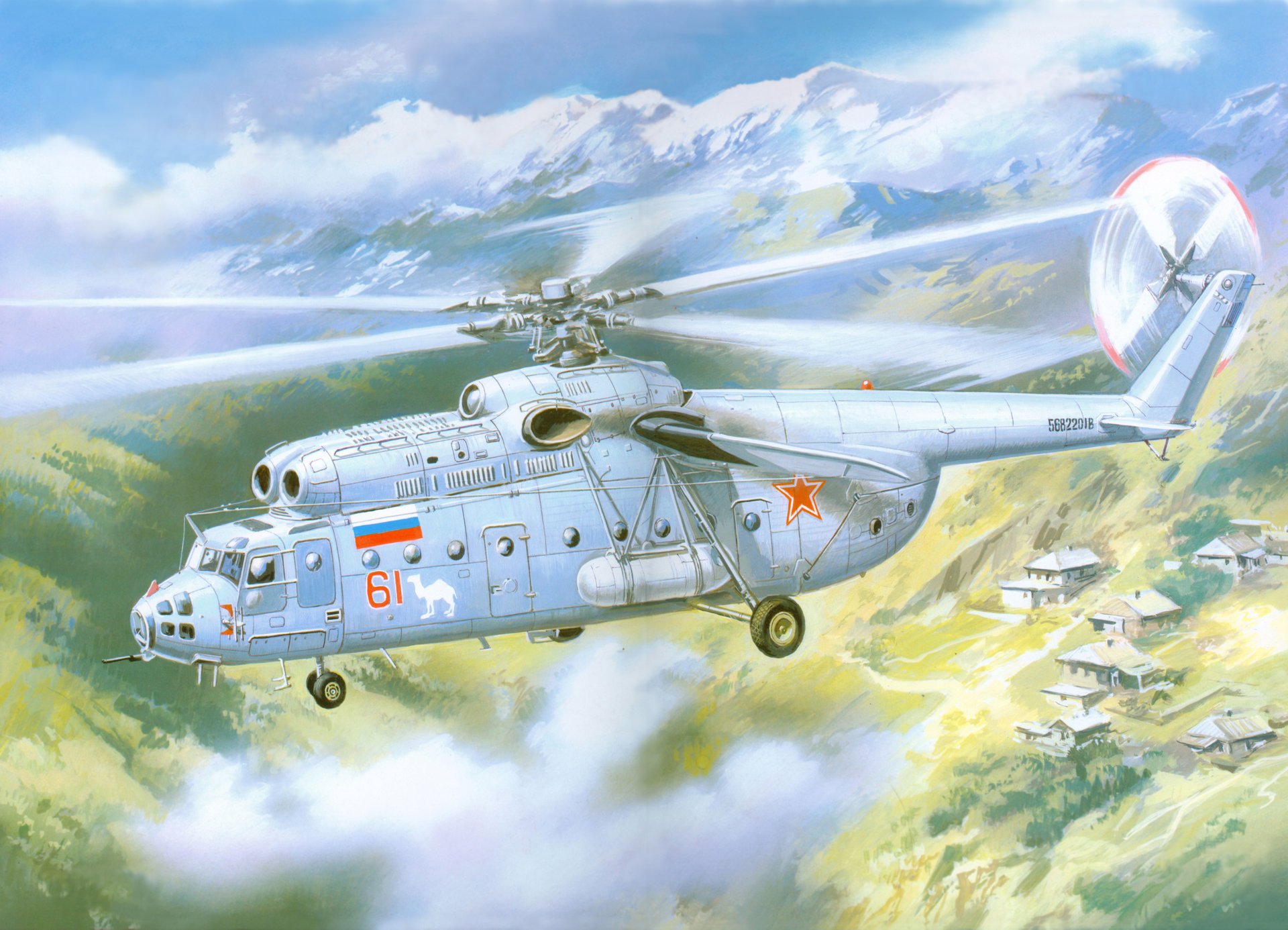 mi-6 soviet multipurpose heavy helicopter