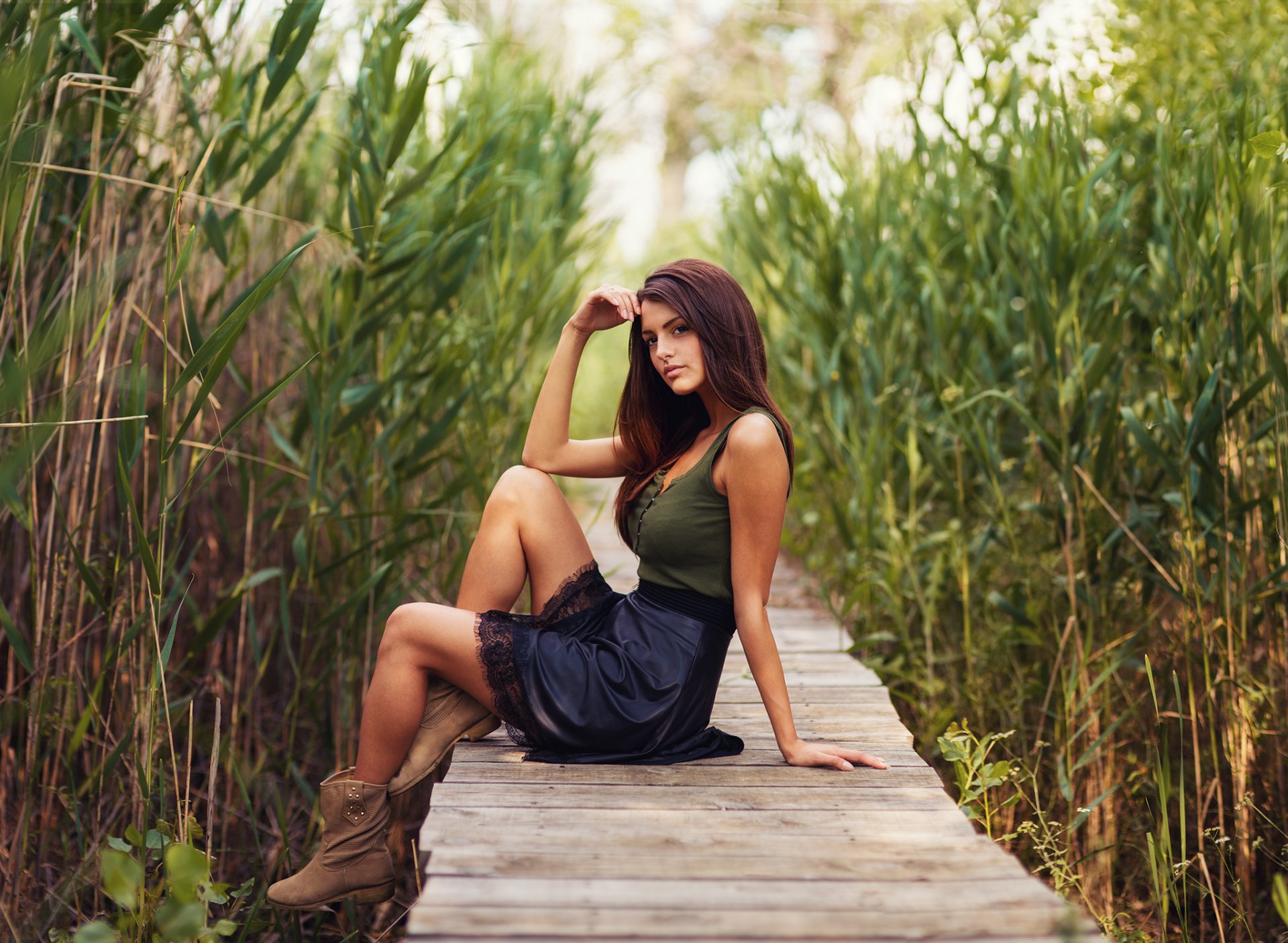 mädchen pose sitzen