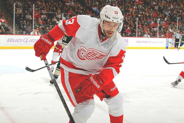 Image d un joueur de hockey pendant un match