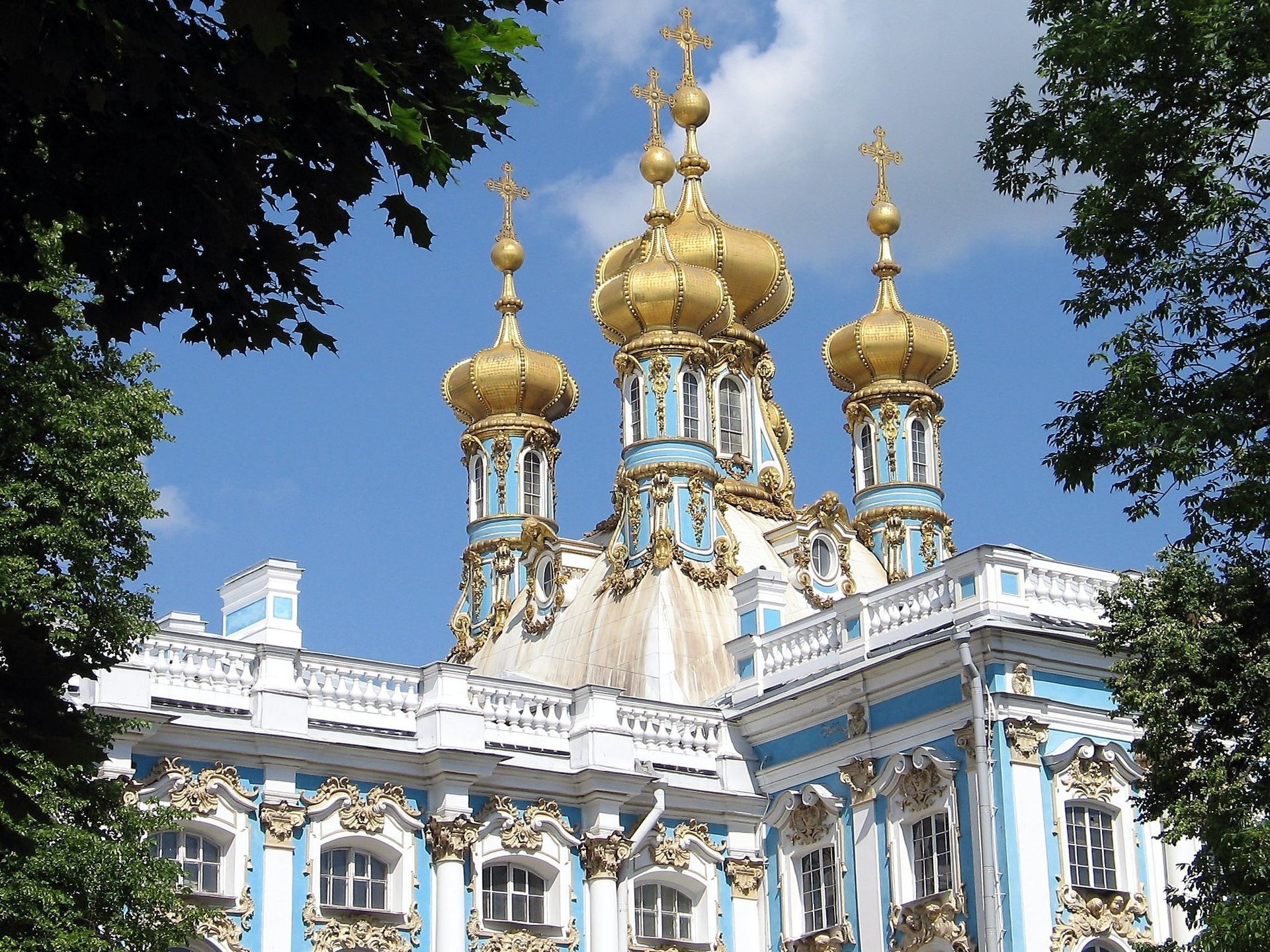 church clouds cathedral the sky temple trees nature