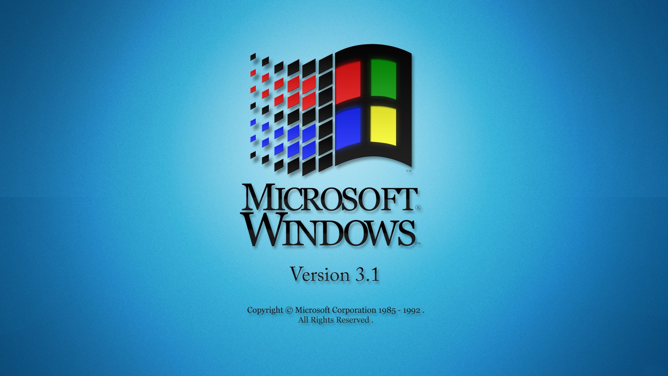 microsoft windows operating system blue retro