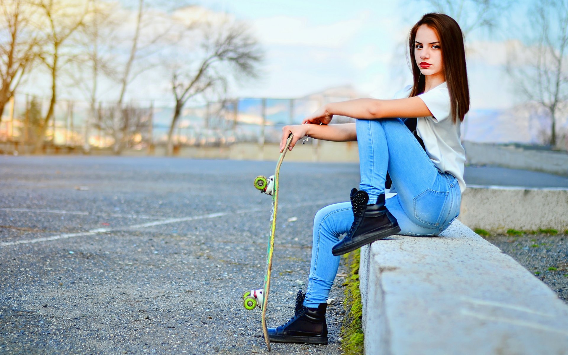 bułgaria cekim moda dziewczyna ikoseomer modelka portret skate deskorolka zobacz