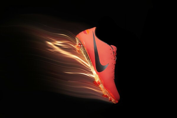 Nike orange fire boot