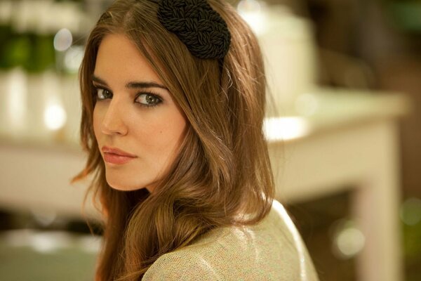 Glamorous Clara Alonso in a dress