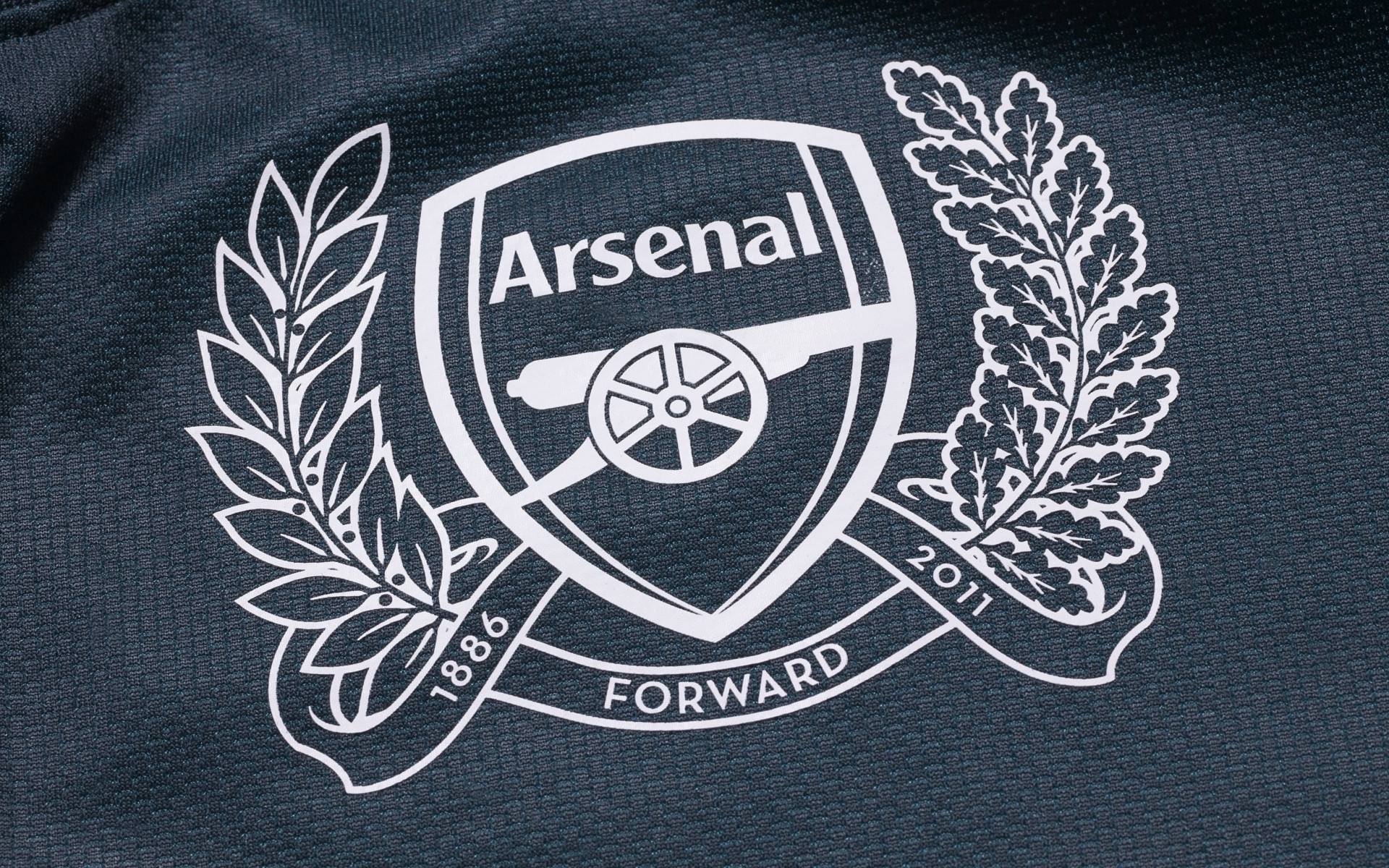 club de fútbol emblema arsenal londres arsenal gunners escudo de armas artilleros fondo tela