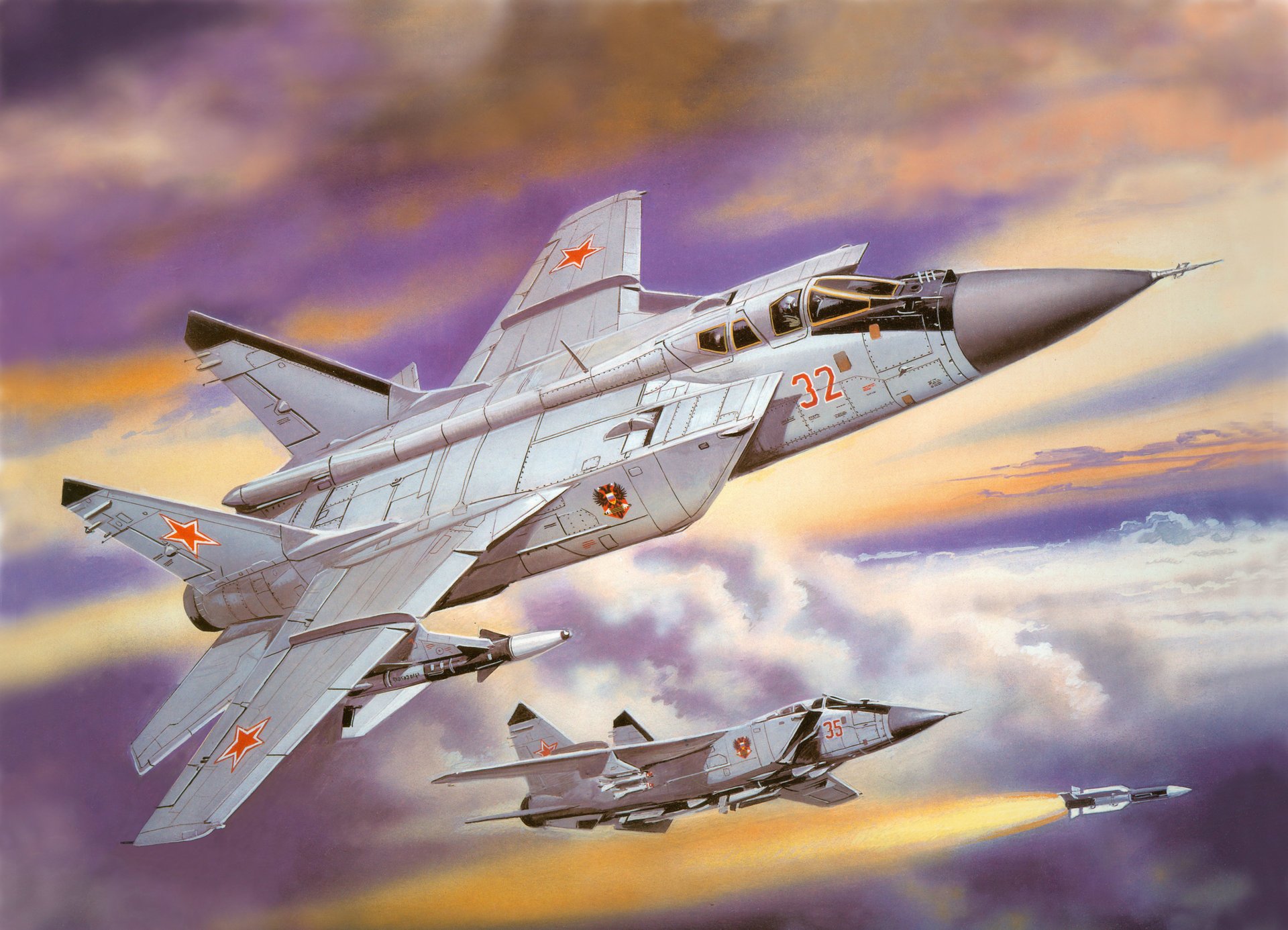 perro zorro ruso arte mig-31