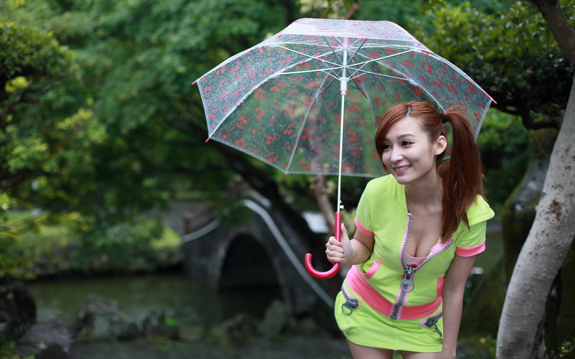 nina girl asian umbrella