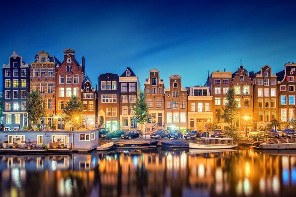 Amsterdam with its charming houses