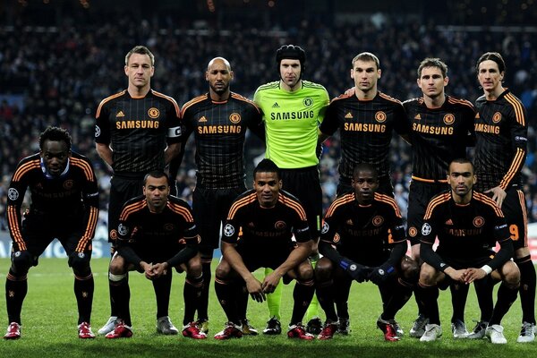 Futbolistas del Chelsea juntos en una foto