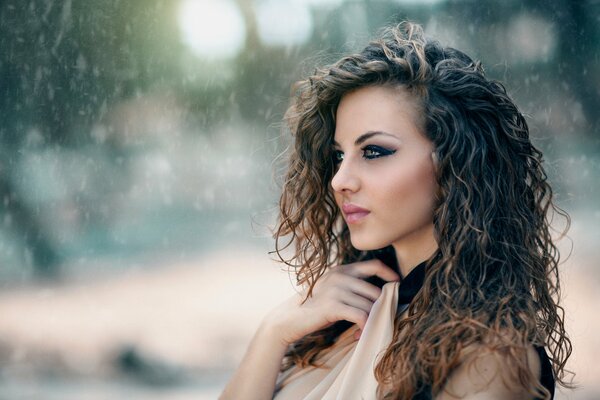 Lovely curls and beautiful makeup by alessandro di cicco