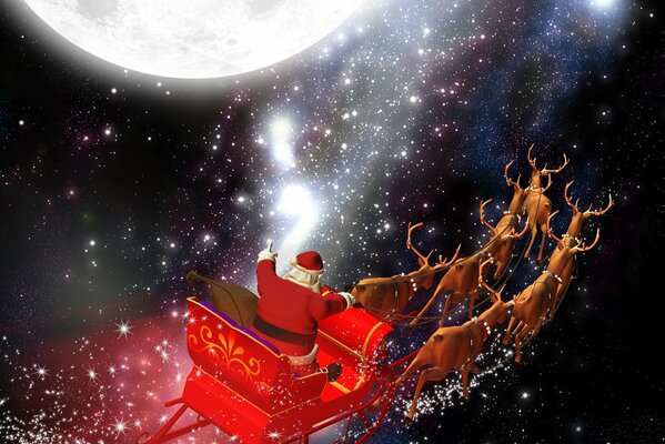 Papá Noel viaja en Reno al espacio