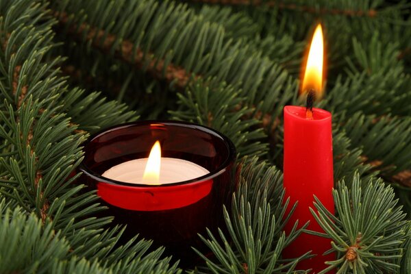 Weihnachtsbaum Kerzen Weihnachten rote Farbe Urlaub