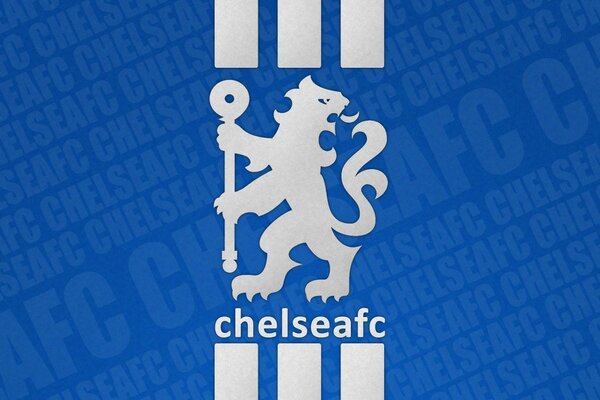 Emblema dell orso polare Chelsea su sfondo blu