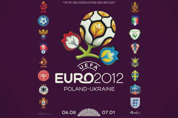 Emblem des Uefa-Pokals Ukraine Polen