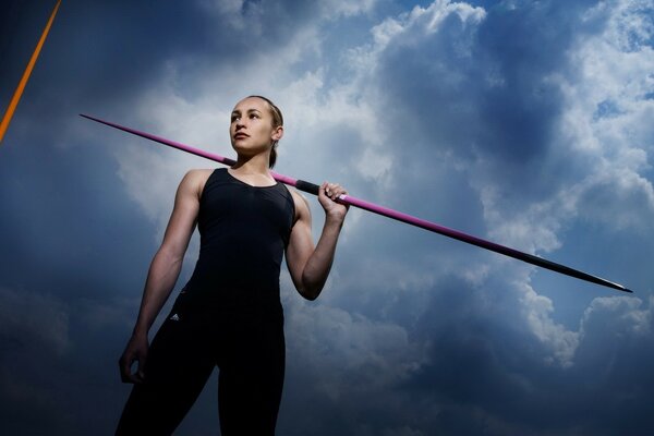 Athlétisme, lanceur de javelot