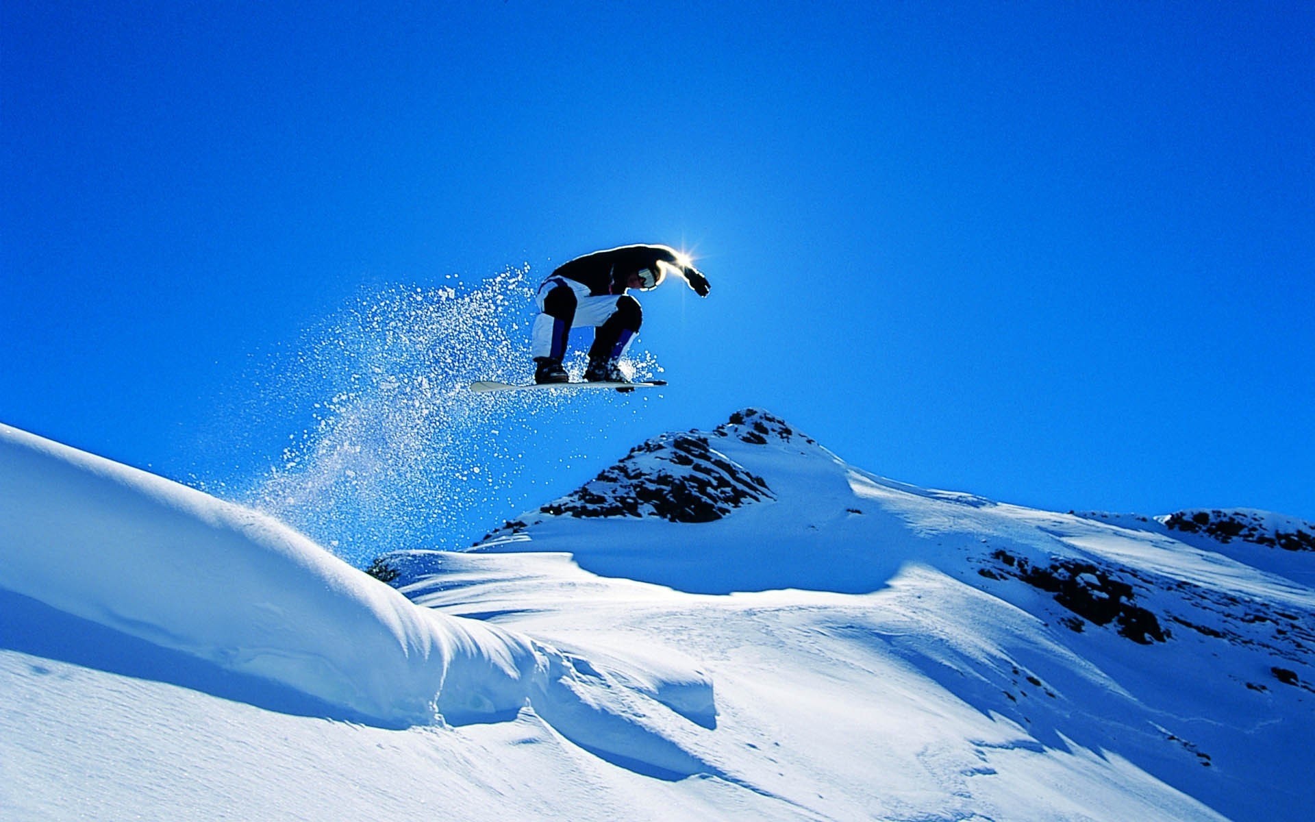 snowboard niebieski sport śnieg góra