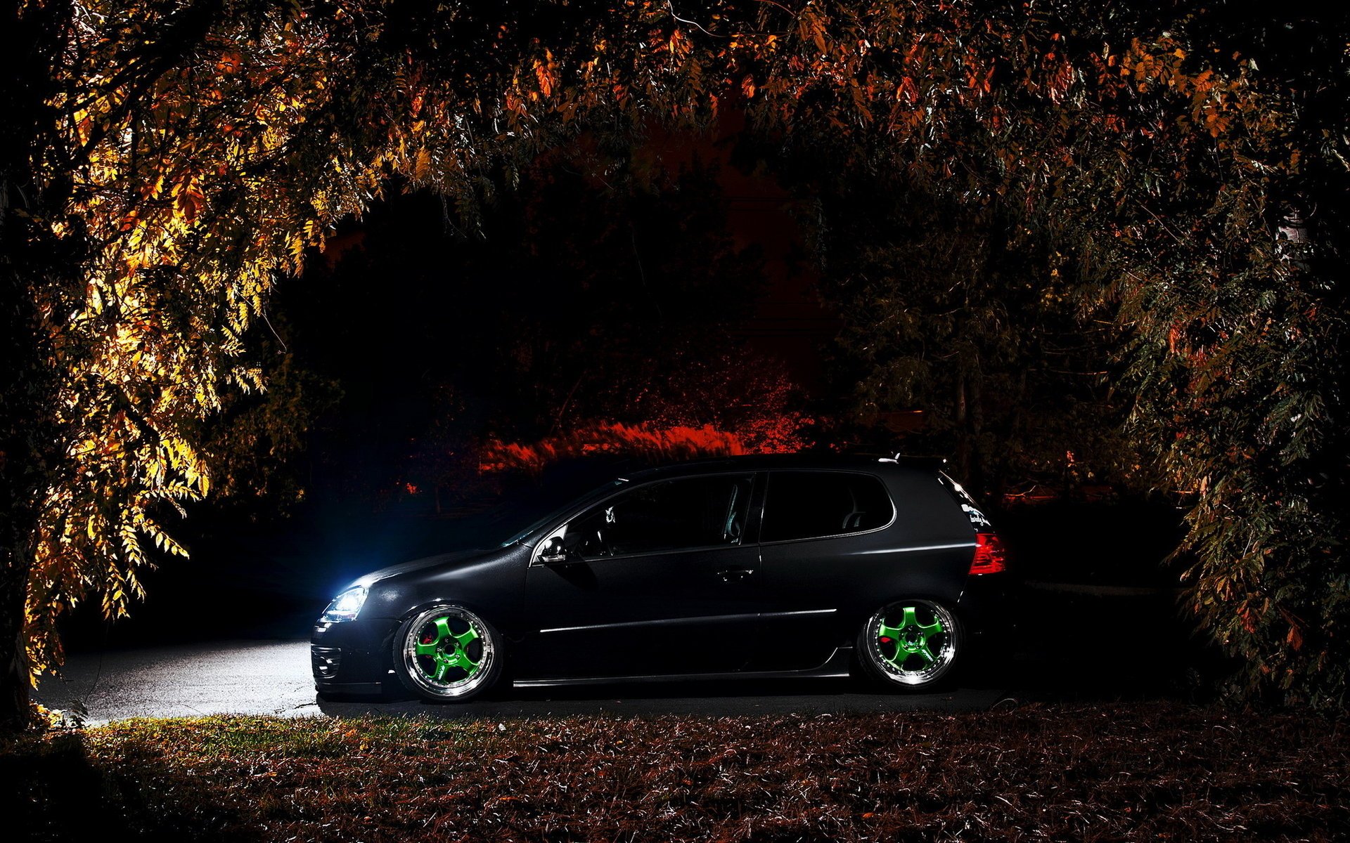 volkswagen golf tuning night black