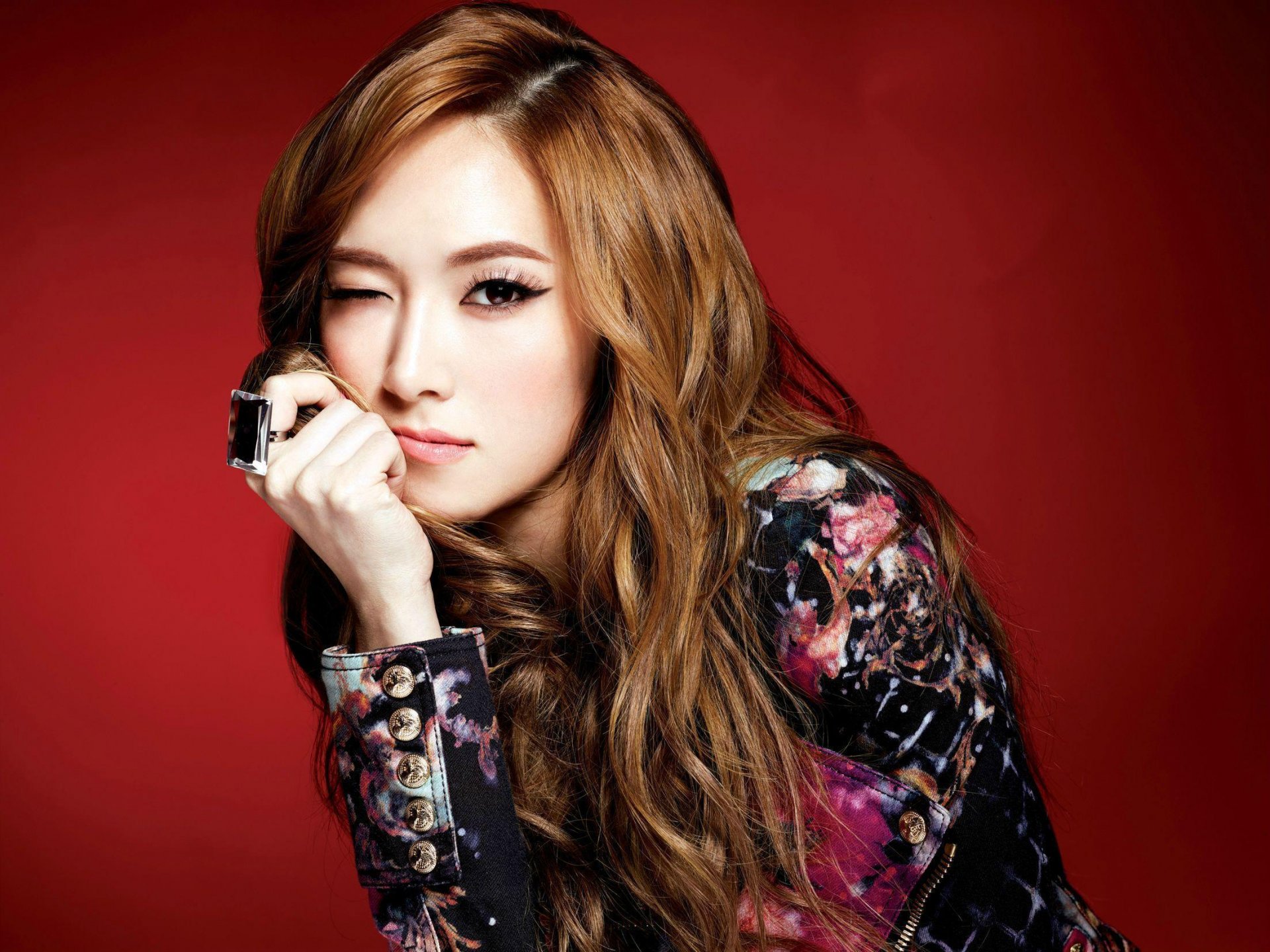 girls generation snsd jessica girl background red hand ring