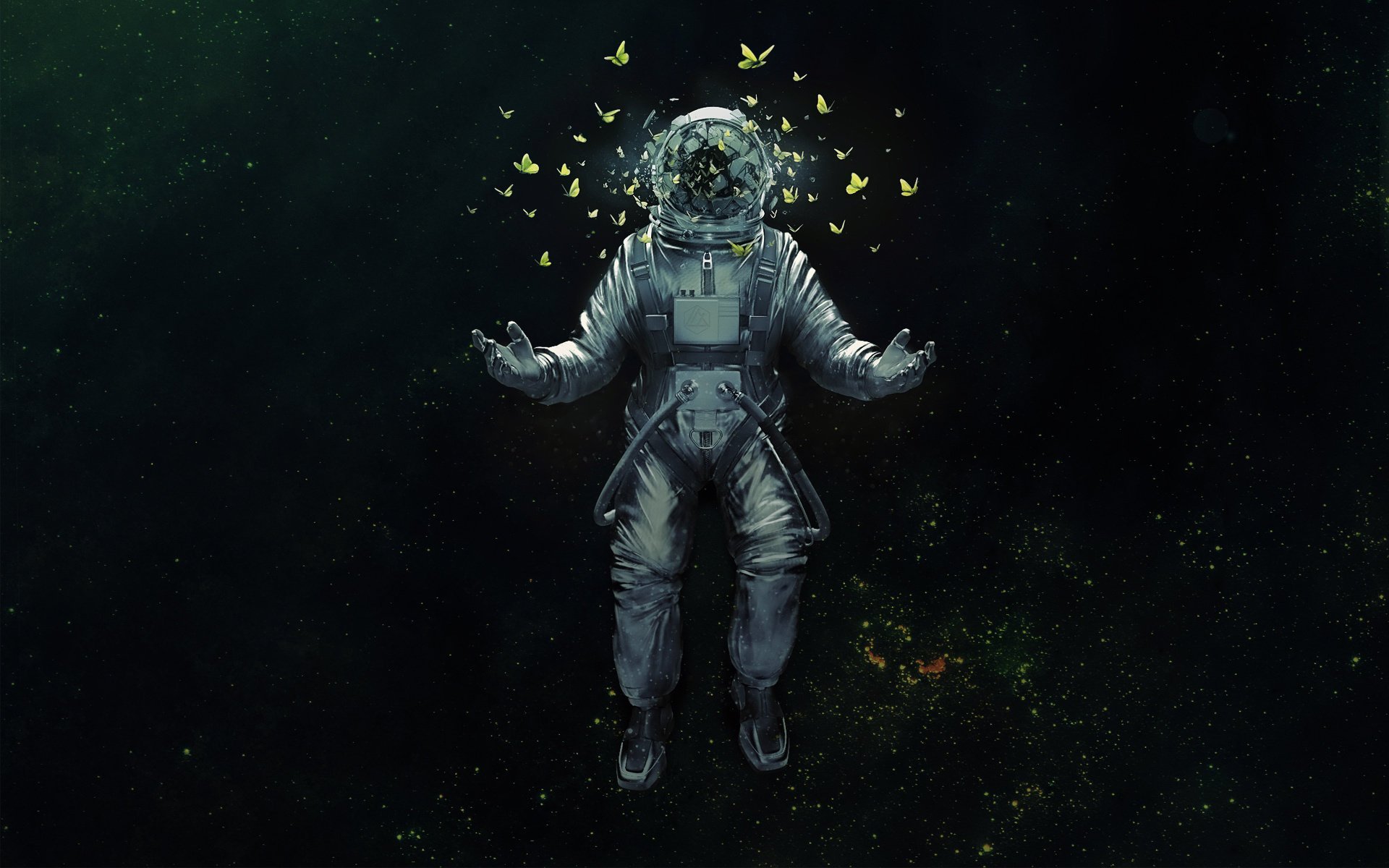 art astronaut butterflies space space spacesuit